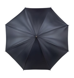 Black Open Umbrella In Top View Mockup Template