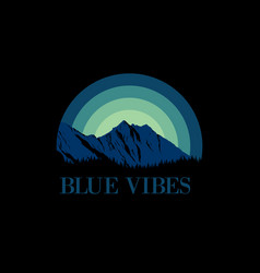 Blue Vibes T Shirt Design Landscape