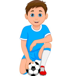 Boy Soccer Player Holding A Ball