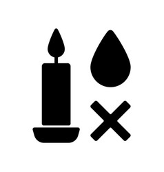 Extinguish Candle Without Water Black Glyph