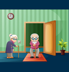 Elderly Couple Inside A Room