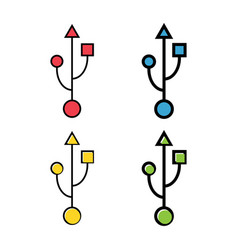 Set Of Usb Icon Technology Connect Device Sign