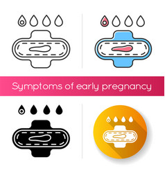 Slight Bleeding Icon Early Symptom Of Pregnancy