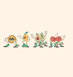 Walking Exotic Fruits And Cherries Characters