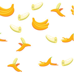 Banana Friut Icon Seamless Pattern