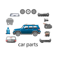 Car Spares And Parts Top View