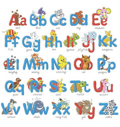 English Alphabet With Funny Toy Animals