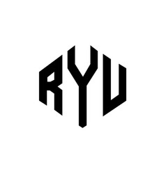 Ryu Letter Logo Design With Polygon Shape