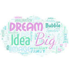 Big Word Cloud With Words Dream To Think