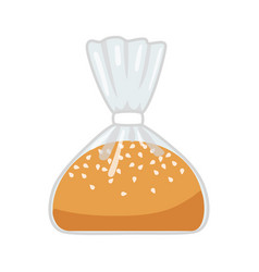 Bun Bread For Burger In Plastic Transparent