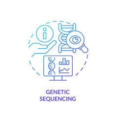 Genetic Sequencing Blue Gradient Concept Icon