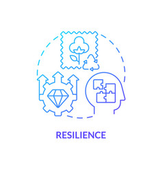 Resilience Blue Gradient Concept Icon