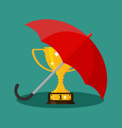 Trophy Is Under Umbrella The Concept