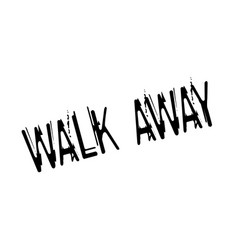 Walk Away Rubber Stamp