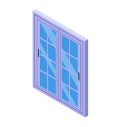 Window Pvc Icon Isometric Glass Production