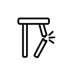 Chair Breakdown Icon Outline