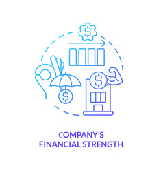 Company Financial Strength Blue Gradient Concept