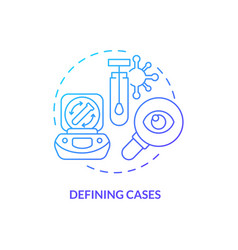 Defining Cases Blue Gradient Concept Icon