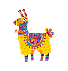 Funny Peruvian Llama Alpaca Kids Cartoon Character