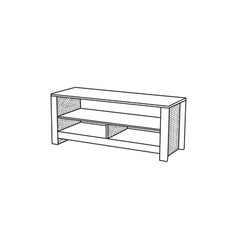 Furniture Of Tv Table Line Art Minimalist