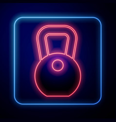 Glowing Neon Weight Icon Isolated On Black