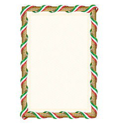 Vertical Frame And Border With Italy Flag