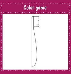 Coloring Page Of A Tooth Brush For Kids