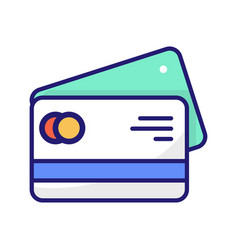 Credit Card Fill Outline Icon Style