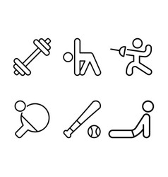 Sports Yoga Ball Baseball Ping Pang Icon Design