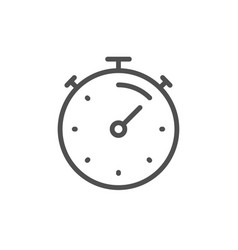 Timer Line Icon Stopwatch Time Sign