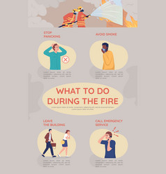 What To Do During Fire Flat Brochure Template