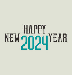 Happy New Year 2024 Abstract Blue And Black Design