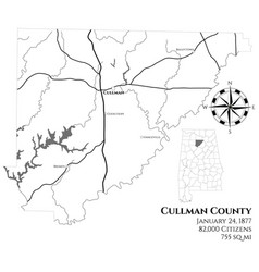 Map Of Cullman County In Alabama