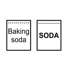 Set Of Baking Soda Ingredient Icon Cook Design