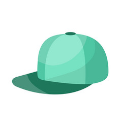 Side View Of Green Baseball Cap