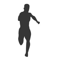 Male Athlete Running Silhouette