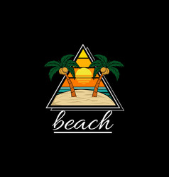 Beach Retro Vintage Landscape Design