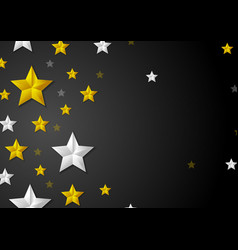 Golden And Silver Stars Abstract Background