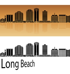 Long Beach V2 Skyline In Orange