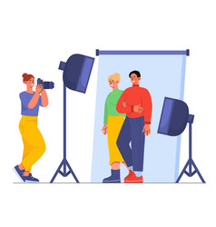 People In Photo Studio Concept