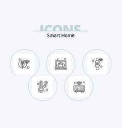 Smart Home Line Icon Pack 5 Icon Design Network