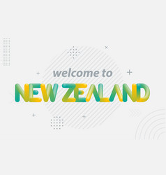 Welcome To New Zealand Creative Typography With