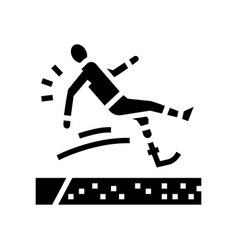 Broad Jump Handicapped Athlete Glyph Icon