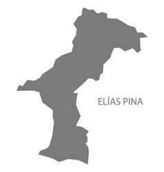 Elias Pina Dominican Republic Map Grey