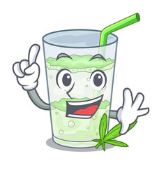 Finger Juice Lassi Bhang Isolated On Mascot