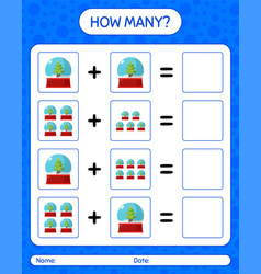 How Many Counting Game With Glass Snow Ball