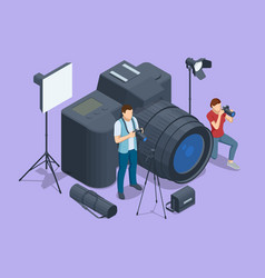 Isometric Modern Photo Studio With Professional