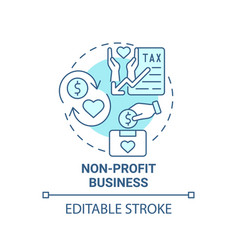 Non Profit Business Blue Concept Icon