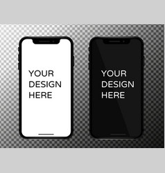 Mockup A Black Mobile Phone With A Slim Border