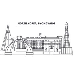 North Korea Pyongyang Line Skyline